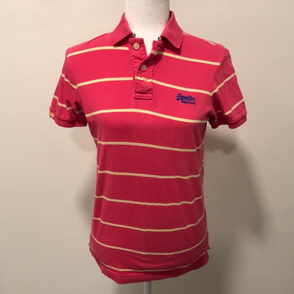 superdry pink polo
